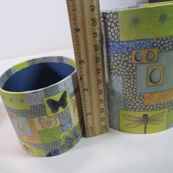 Spring (3) Gift Boxes Butterflies Blue, Green & Purple Storage Boxes - Picture 13 of 14